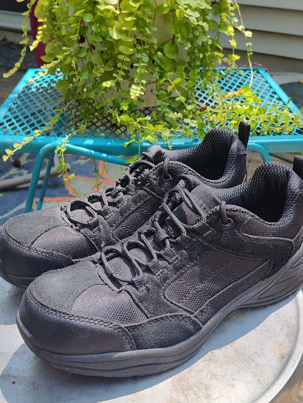 Brahma Men's  Steel Toe Work Shoes Black Suede Leather 9.5